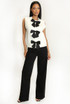 Bow-Detail Ribbed Knit Waistcoat