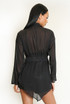 Mesh Corset Long Sleeves Blouse