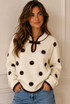 Polka Dot Pankou Closure Jumper