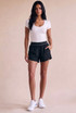 Contrast Waistband Casual Runner Shorts