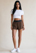 Contrast Waistband Casual Runner Shorts