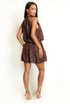 Brown Halter Neck Heart Dress