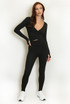 Active Long Sleeve Wrap Top