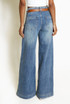Washed Wide Leg Long Jeans 