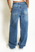 Washed Ripped Detail Tapered Jeans
