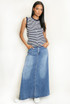 Faded A Line Denim Skirt