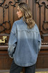 Mid Blue Washed Denim Shacket