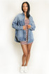 Mid Blue Washed Denim Shacket