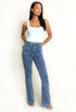 Skinny Flare Blue Wash Jeans