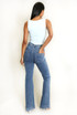 Skinny Flare Blue Wash Jeans