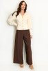 Balloon Sleeve V-Neck Cardigan