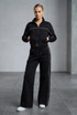 Contrast Piping Active Jacket and Trouser Set
