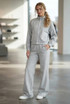 Contrast Piping Active Jacket and Trouser Set