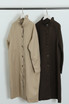 Tuck Pleat Collar Trench Coat