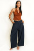 Pleated Barrel Trouser