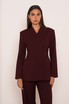 Collarless Wrap Blazer