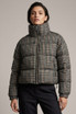 Check Funnel Neck Puffer Jacket
