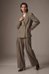 Oversized Structured Blazer with Drape Pleated Trouser