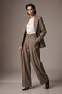 Oversized Structured Blazer with Drape Pleated Trouser