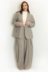 Oversized Structured Blazer with Drape Pleated Trouser
