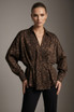 Leopard V Neck Blouse