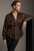Leopard V Neck Blouse