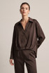 Satin Pleated Hem Blouse