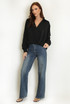 Pleated Hem Blouse