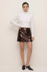 Sequin Textured Mini Skirt