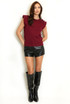 Pearls Padded Shoulder Top