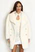 Oversized Collar Faux Fur Coat