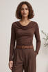 Boat Neck Long Sleeve Top