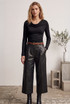 Boat Neck Long Sleeve Top