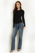Boat Neck Long Sleeve Top