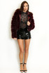 Hooded Faux Fur Panelled Cropped Jacket