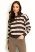 Stripes Full Sleeves Knit Polo Top