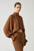 Balloon Statement Cuffs Blouse