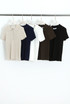 Ribbed Knit Polo Top