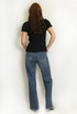 Ribbed Knit Polo Top