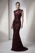 Sheer Floral Embellished Maxi Dress