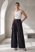 Pleated Wide Leg Trousers