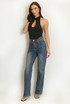 Keyhole Halterneck Cropped Top