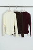 Ruched Waist Mock Neck Top