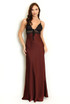 Lace Bodice Satin Maxi Dress