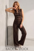 Double Breast Zip Waistcoat with Flare Trousers