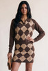 Argyle Polo Neck Sweater