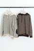 Striped Knitted Hoodie With Elbow Patch