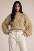 Chunky Loop Knit Cable Sweater 