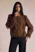 Chunky Loop Knit Cable Cardigan 