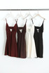 Satin Plunge Neck Mini Dress